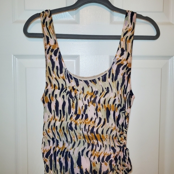 House Of Harlow 1960 Women’s Sleeveless Side Cutout Ruched Maxi Dress L - Picture 2 of 11